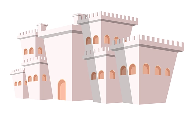 3d castle vector