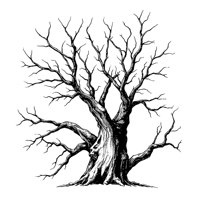 Black and white tree design vector