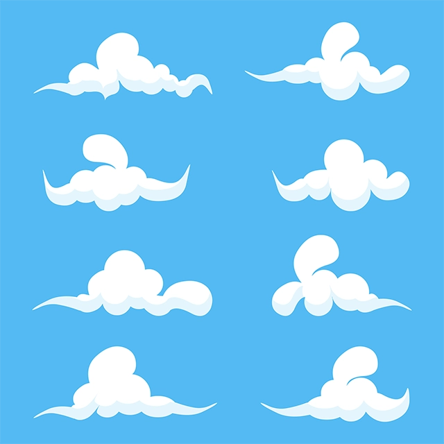 White cloud vector