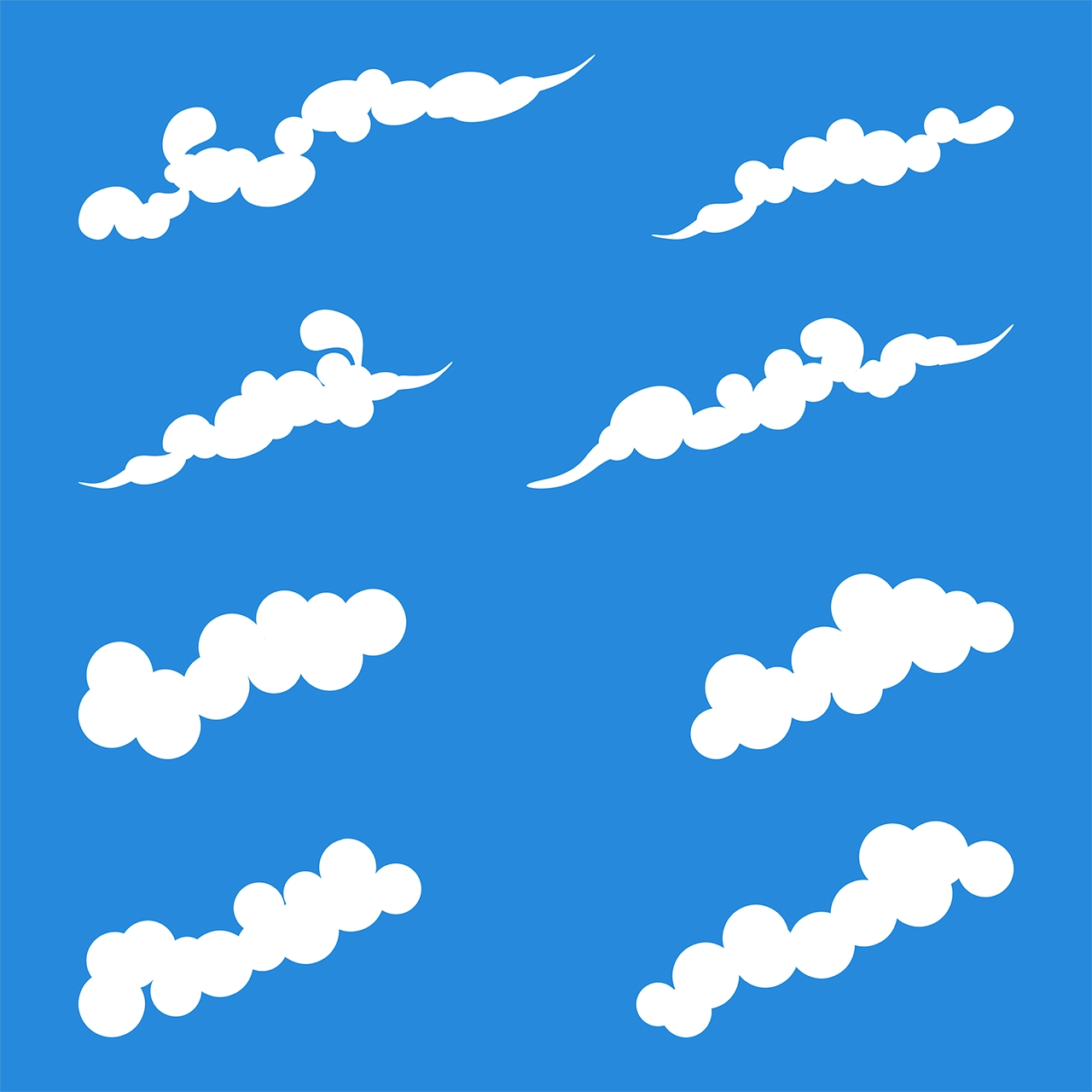 White clouds vector