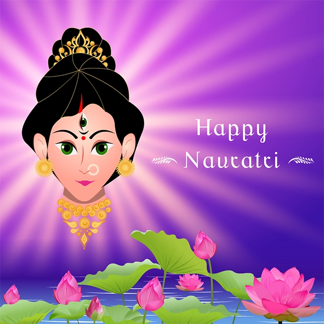 Happy Navratri wish Goddess Durga