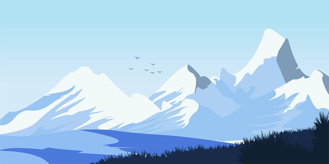 Mountain nature landscape vector