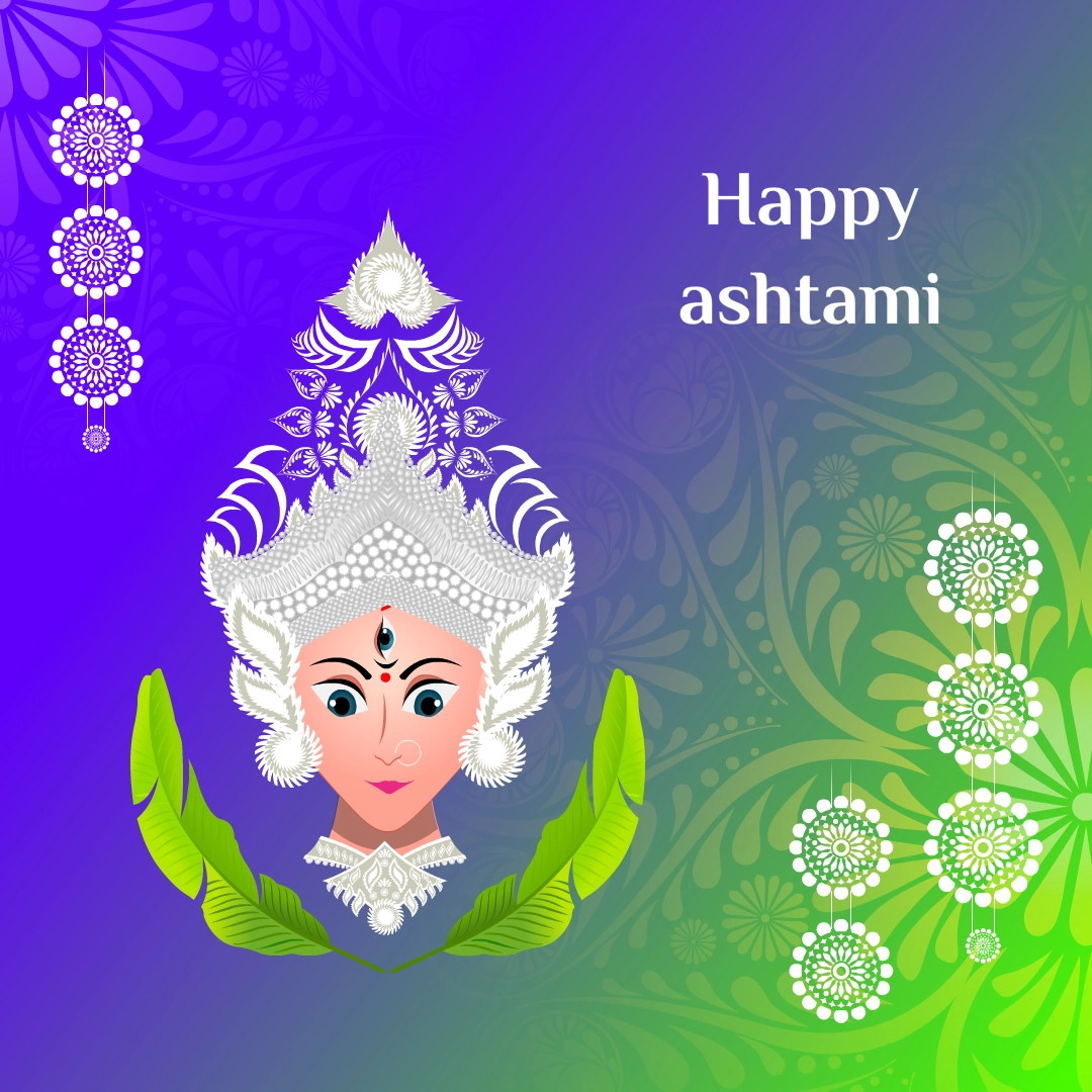 Puja Happy Ashtami wish