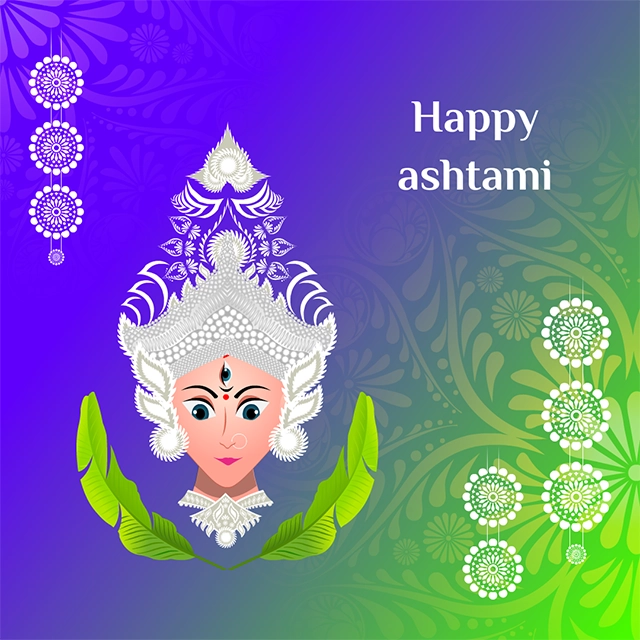 Puja Happy Ashtami wish