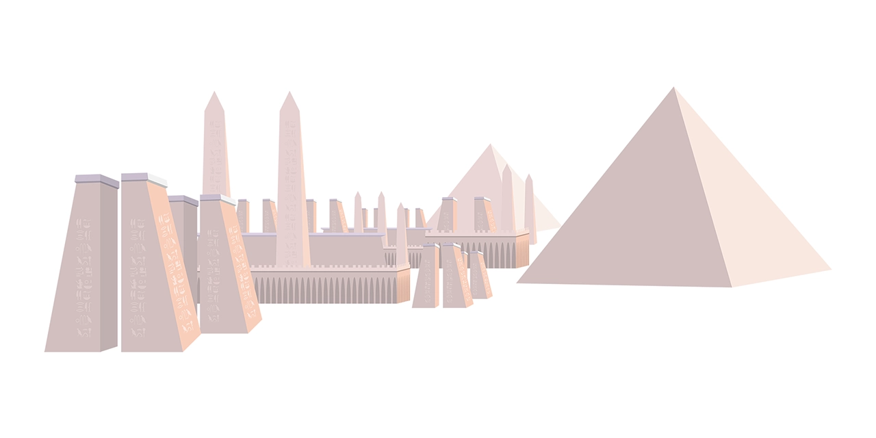 Ancient pyramid castle vector