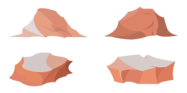 Rock boulder stone vector