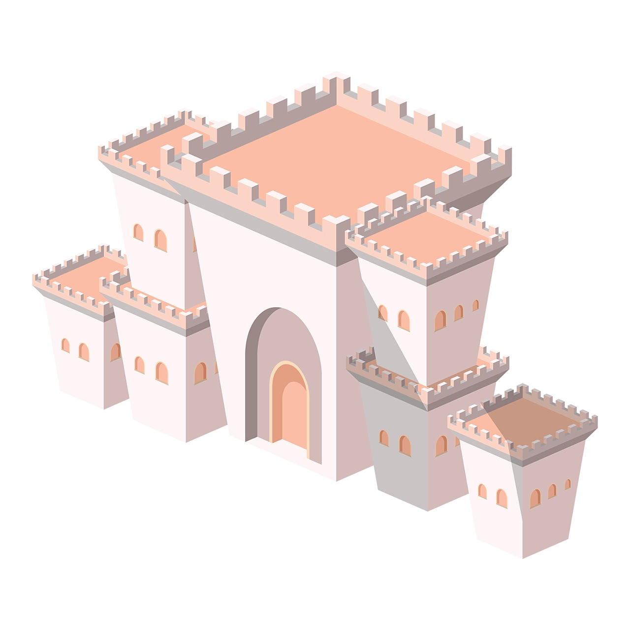 3d castle vector