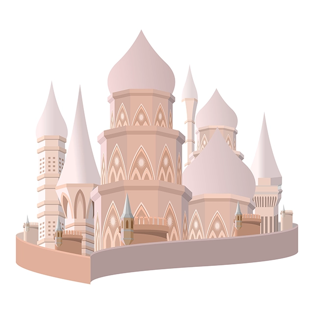 Arabian castle fort vector