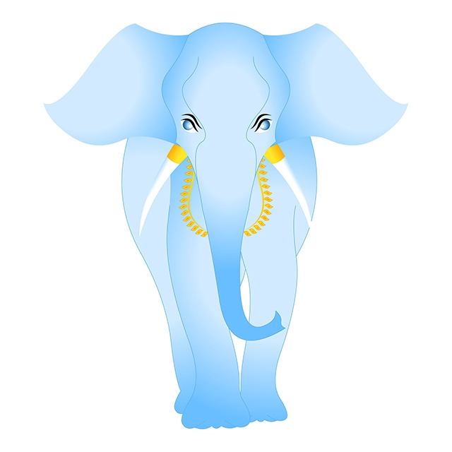 Blue fantasy elephant animal vector