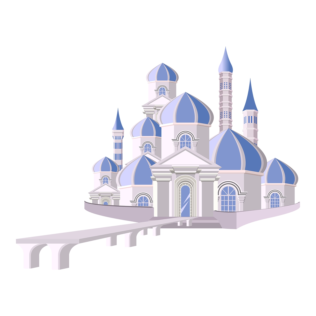 Fairytale castle vector