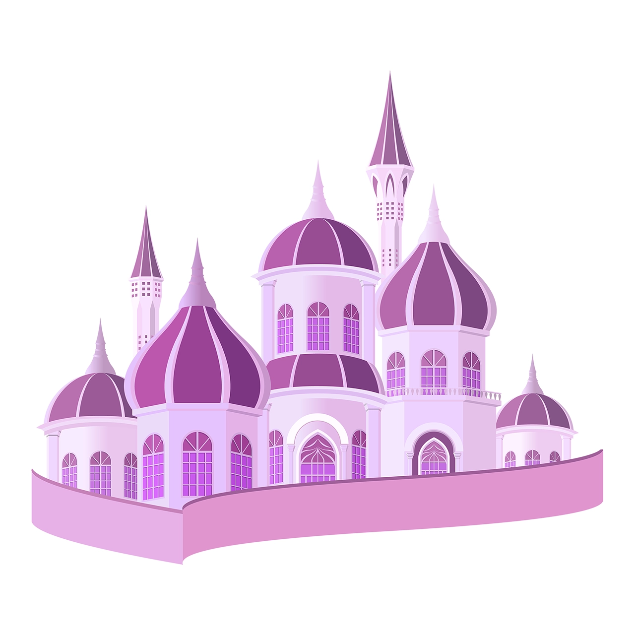 Pink castle vector