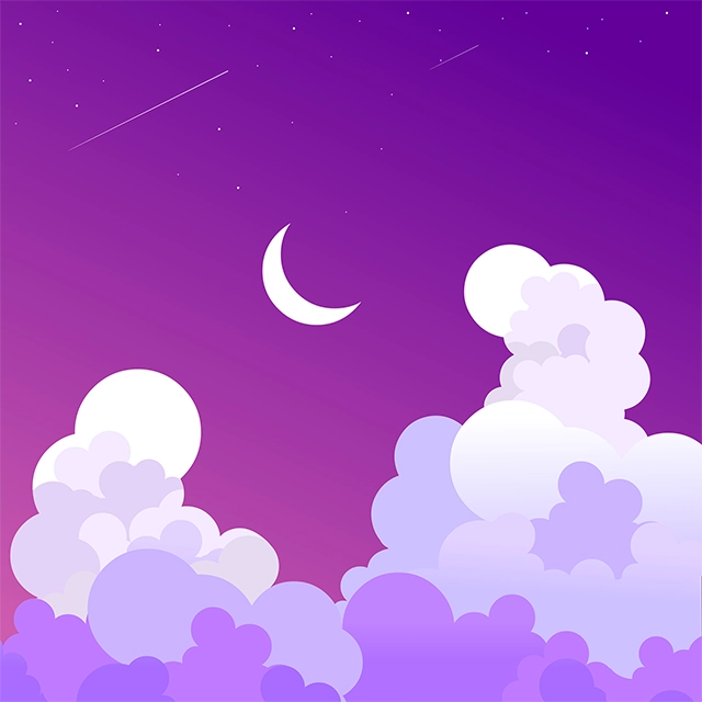 Night sky cloud vector