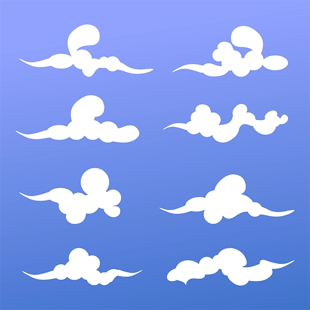 White clouds vector