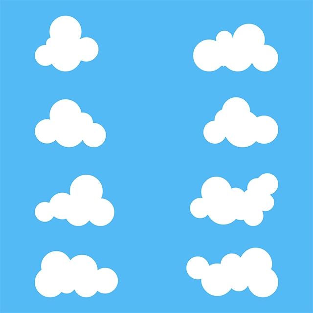 White clouds vector