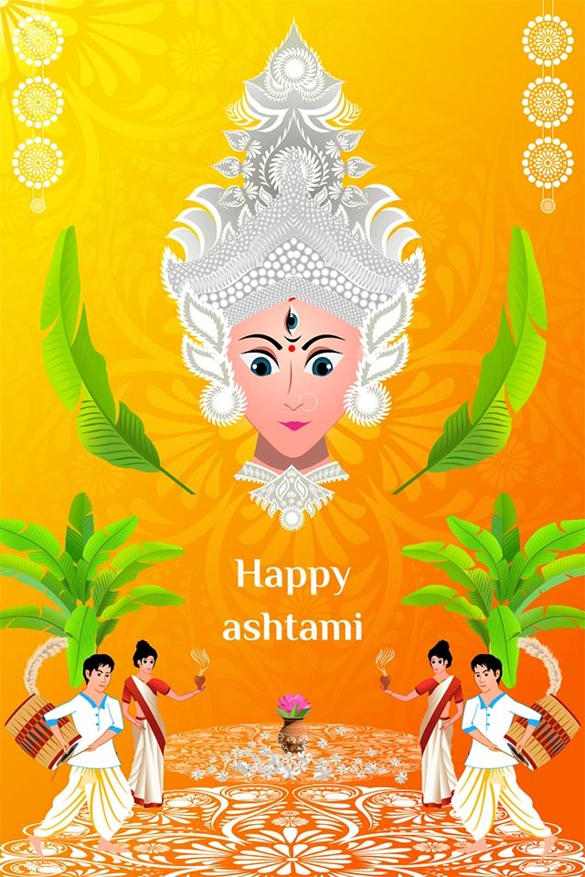 Durga Puja Happy Ashtami wish