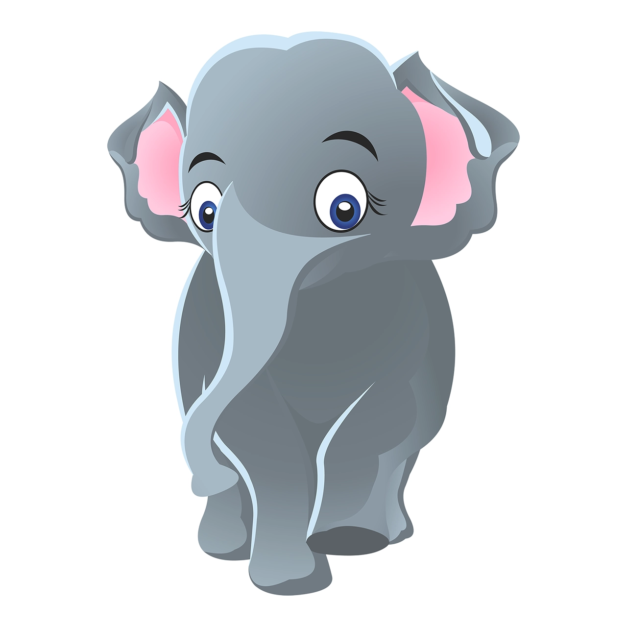 Elephant cub animal vector