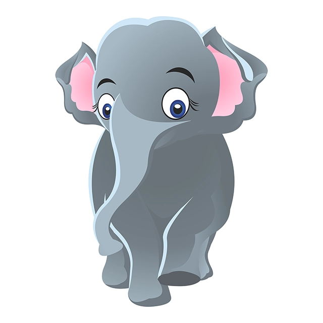 Elephant cub animal vector