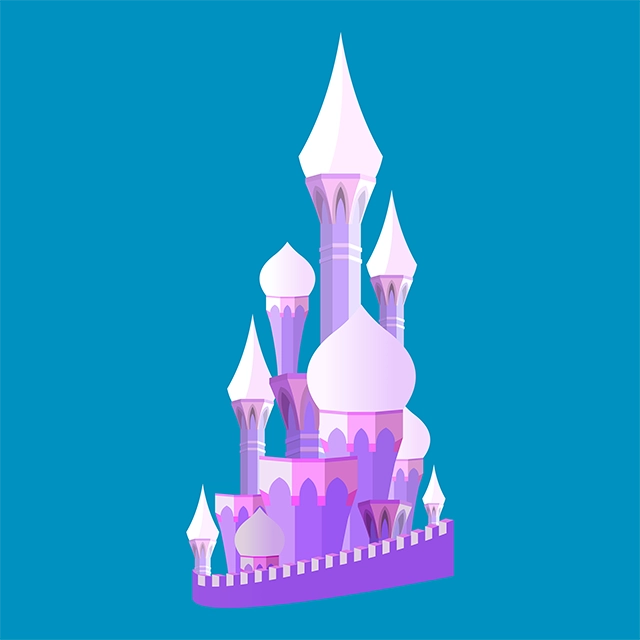 Fairytale Arabian castle vector