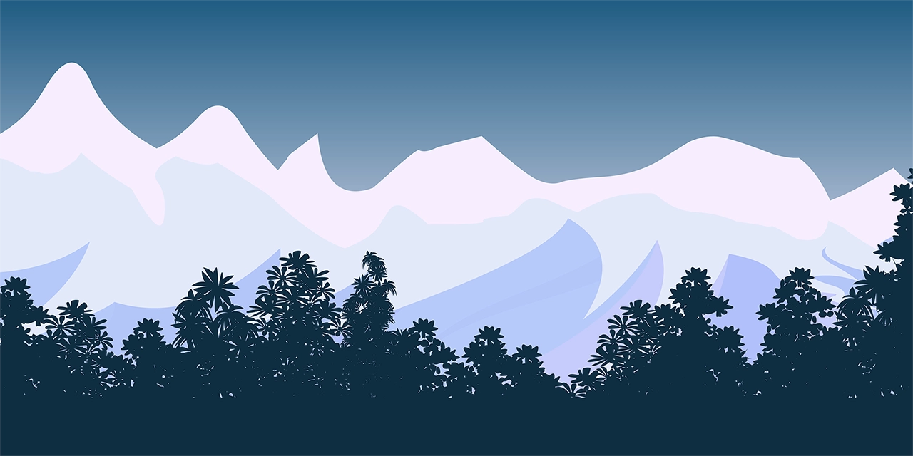 Forest mountain vector