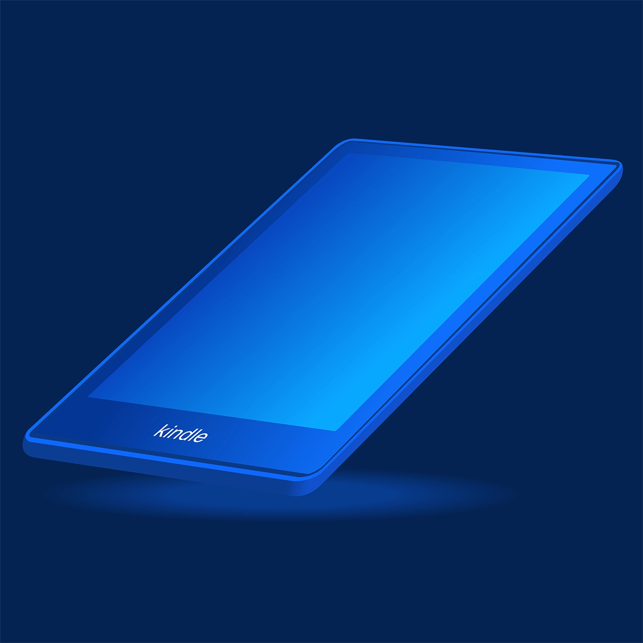 Glowing Kindle tablet vector