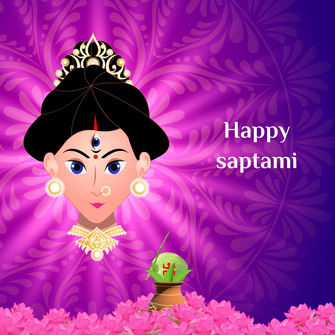 Happy Saptami, Durga Puja wish