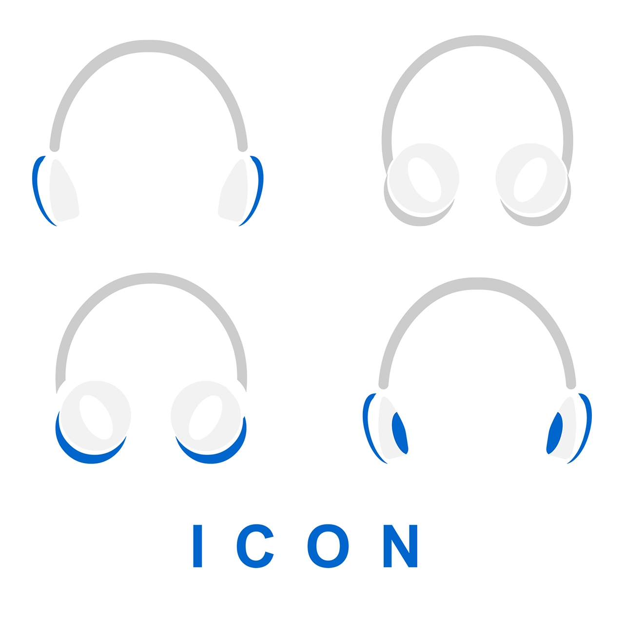 Headphone logo icon vector