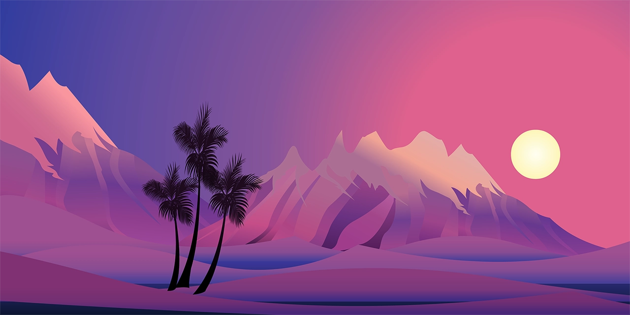 Hill mountain landscape vector