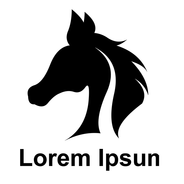 Horse logo icon vector