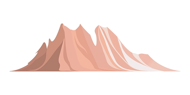 Mountain peak cliff vector