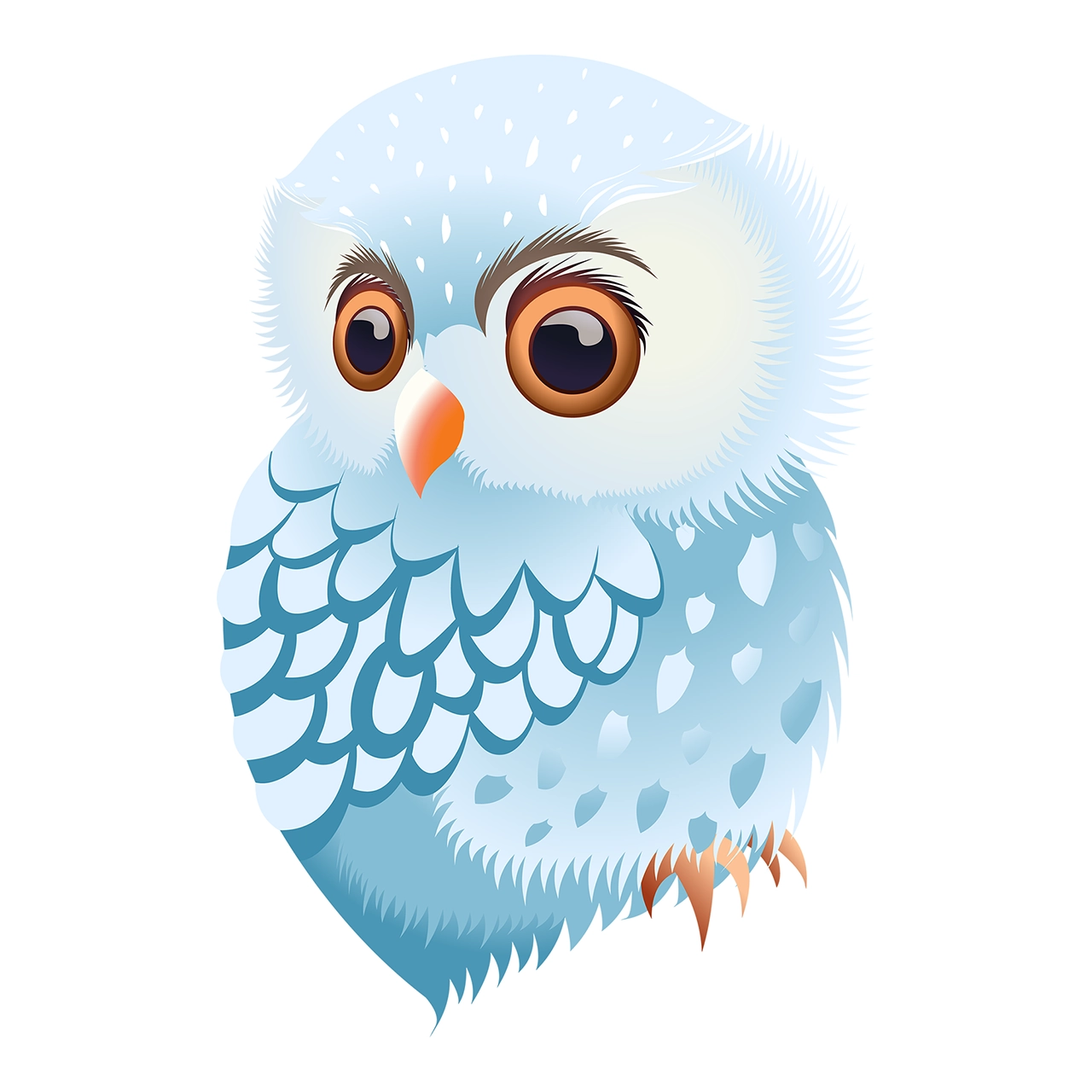 Cute owl bird vector