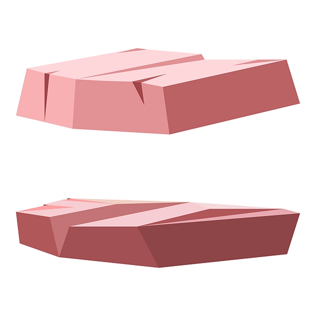 Pink rock sandstone vector