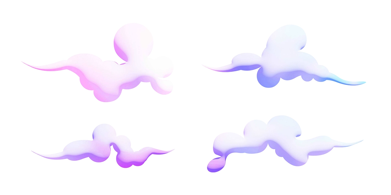 Pink violet cloud weather vector