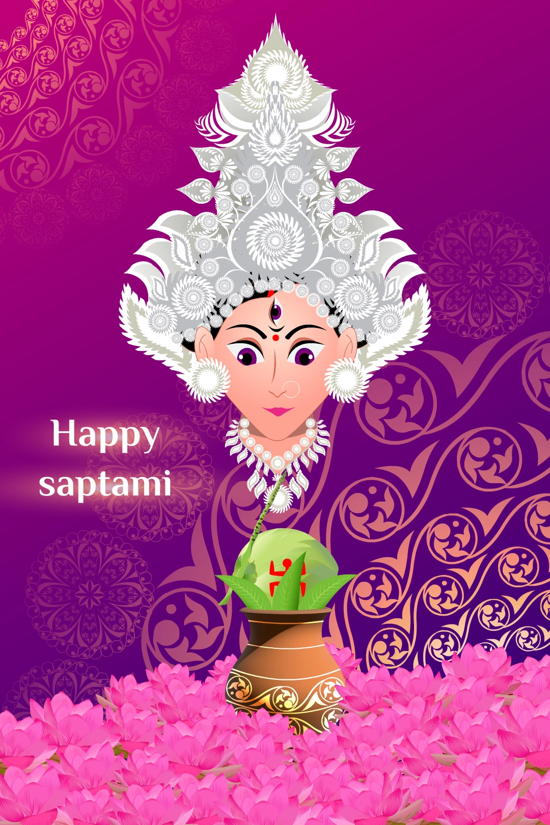 Happy Durga Puja Saptami wish