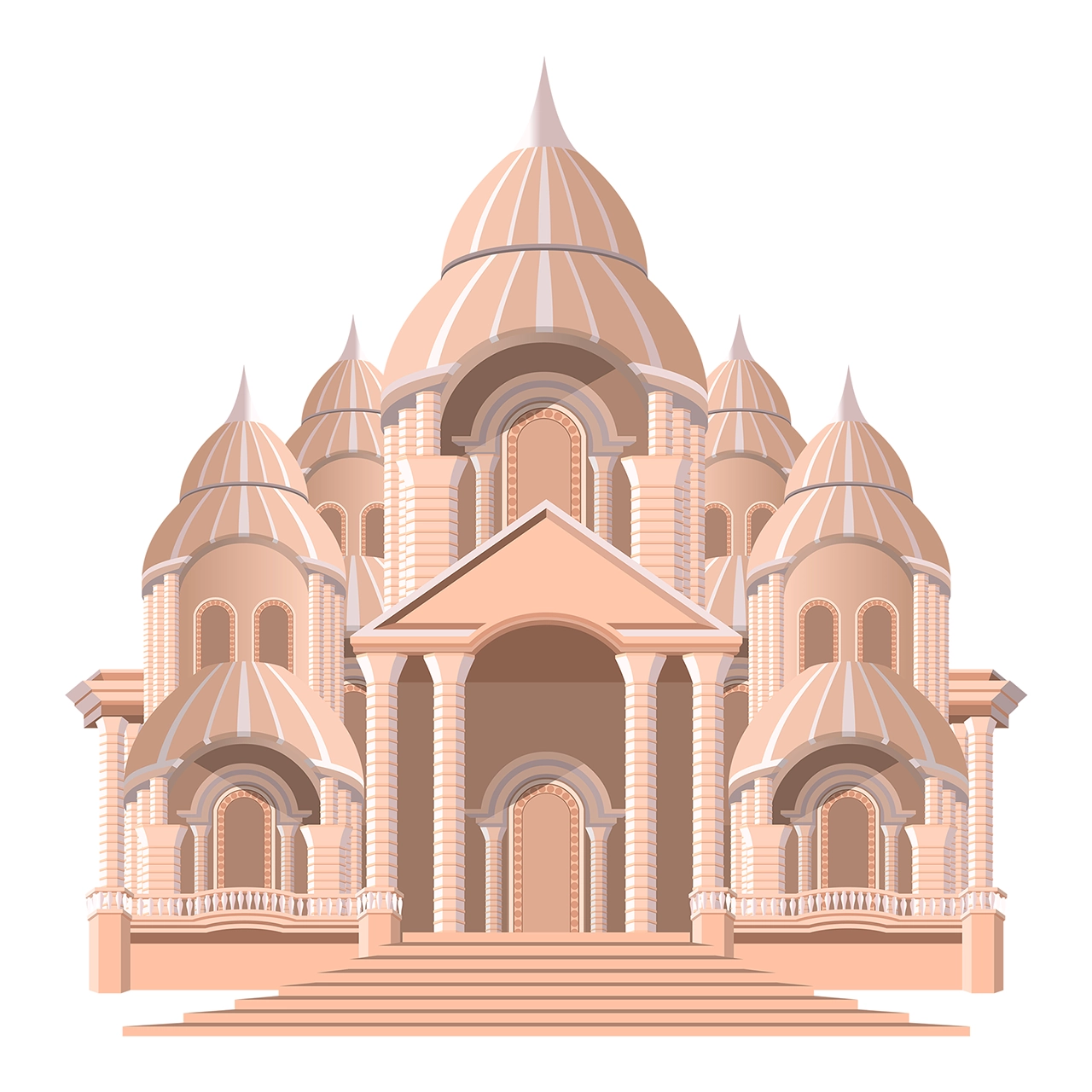 Temple castle vector