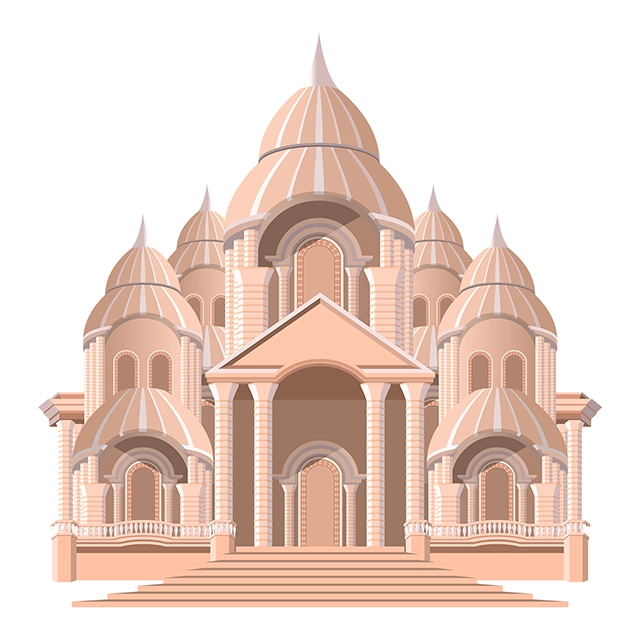 Temple castle vector