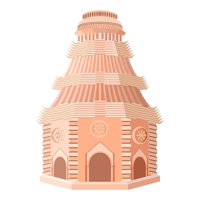 Temple castle vector