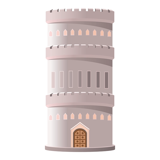 Tower fort castle vector