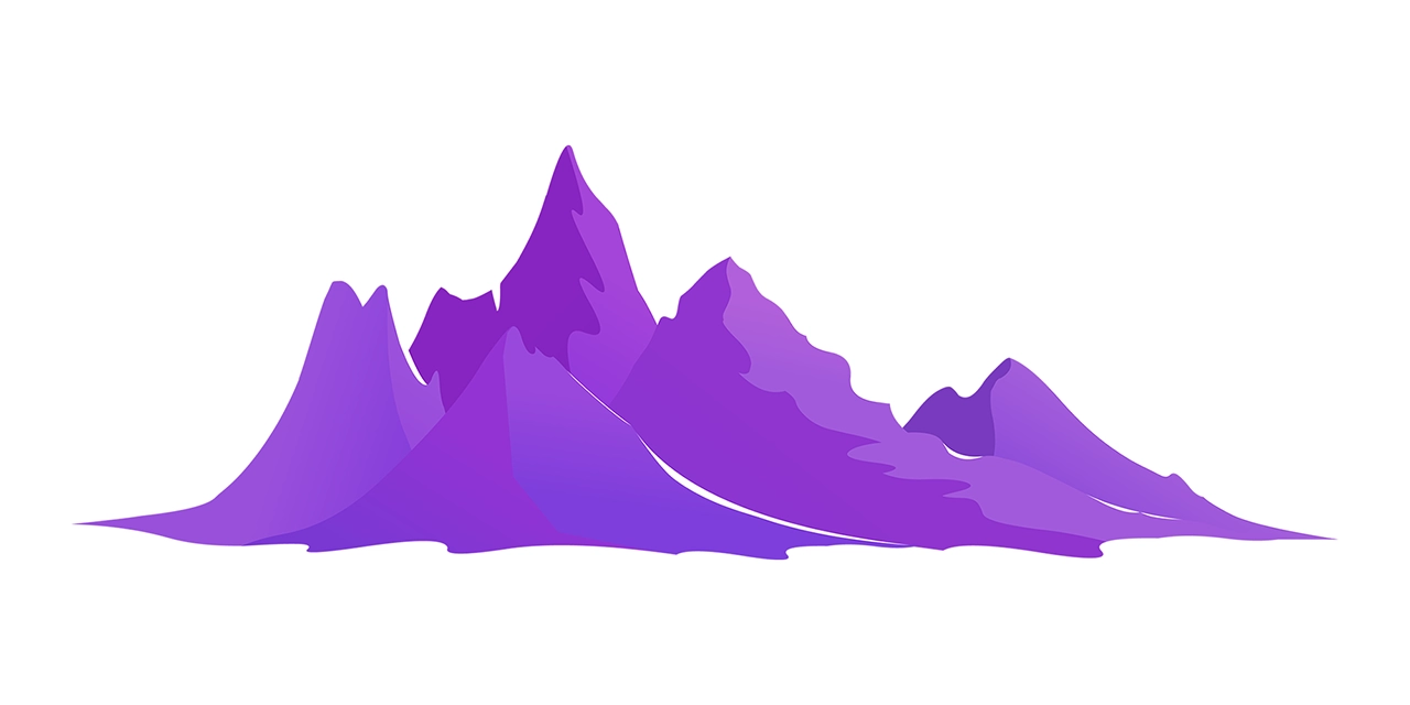 Violet mountain vector