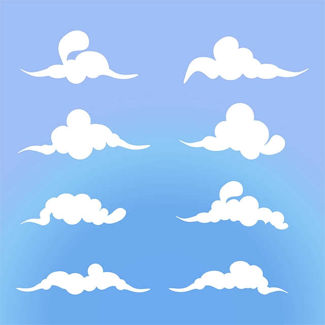 White cloud vector