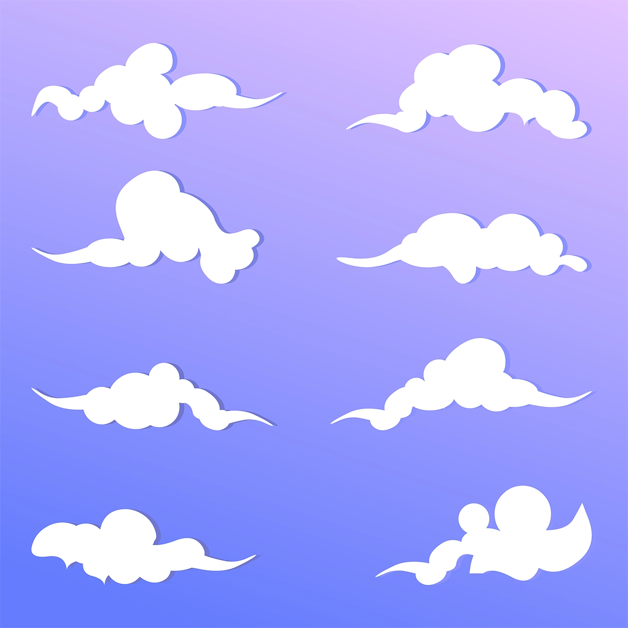 White cloud vector