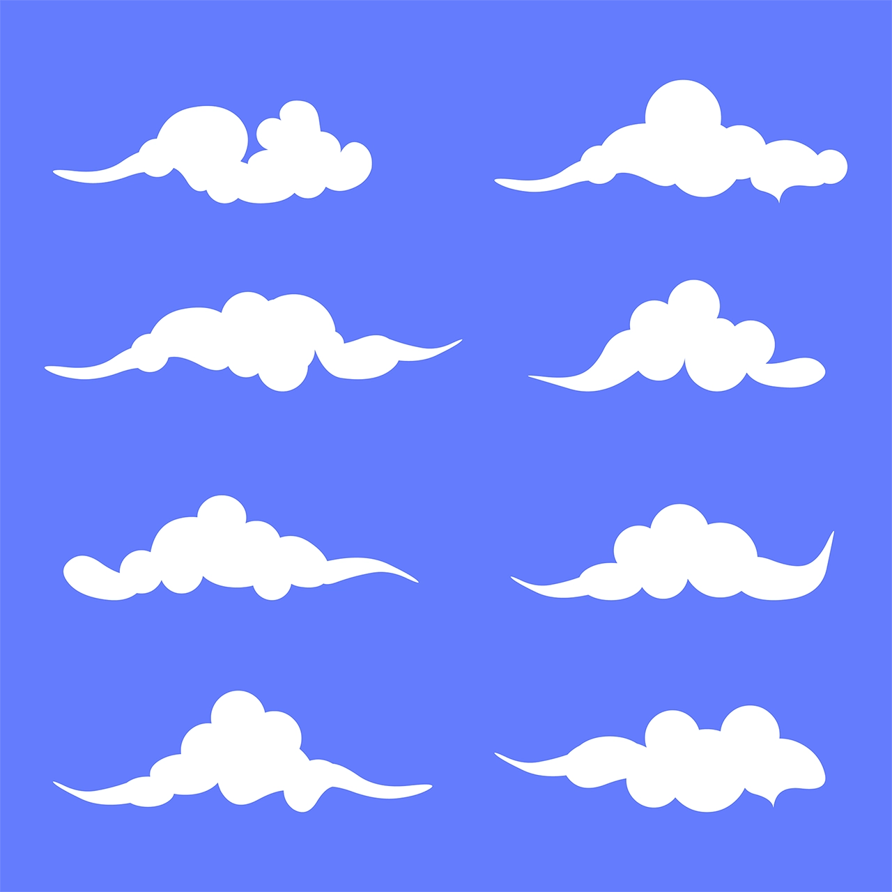 White cloud weather vector