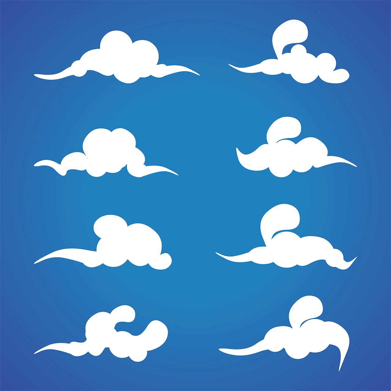 White clouds vector