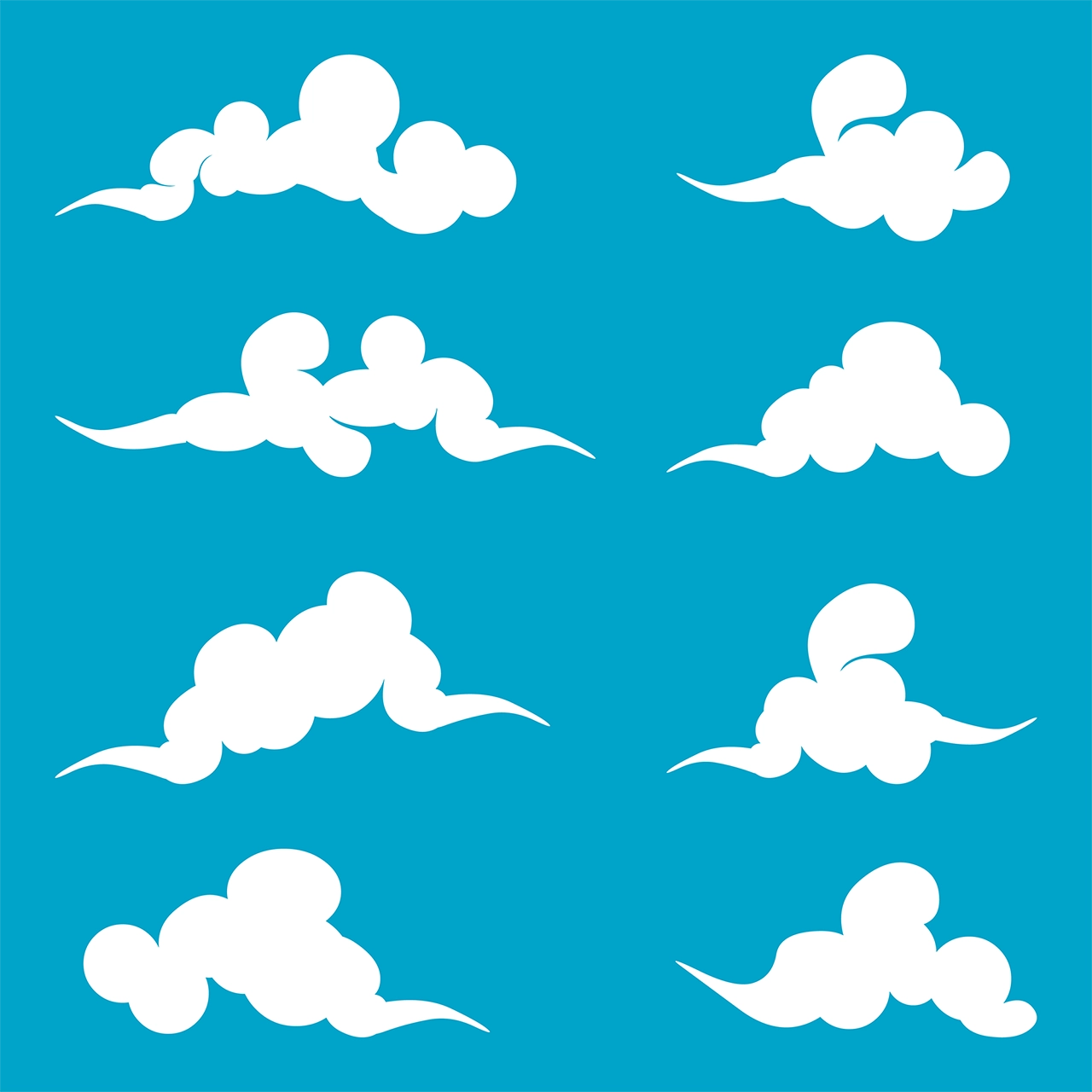 White clouds vector